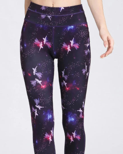 Printed Active High Waist Leggings - Trendsi