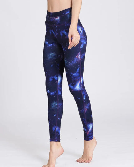 Printed Active High Waist Leggings - Trendsi