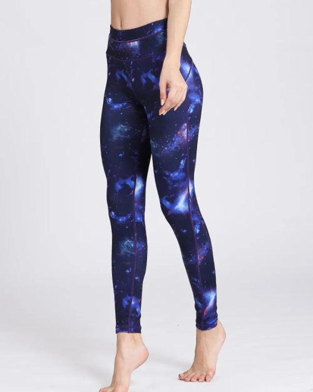 Printed Active High Waist Leggings - Trendsi