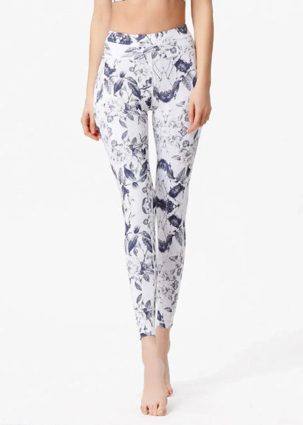Printed Active High Waist Leggings - Trendsi