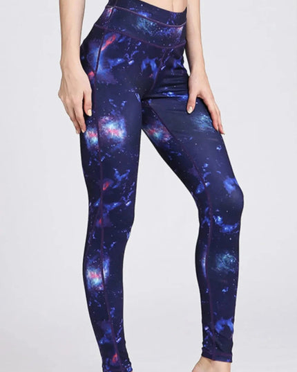 Printed Active High Waist Leggings - Trendsi