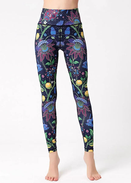 Printed High Waist Active Leggings - Trendsi