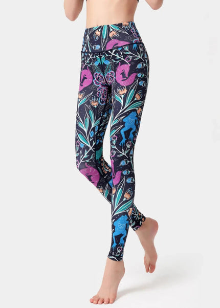 Printed High Waist Active Leggings - Trendsi