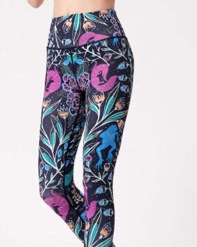 Printed High Waist Active Leggings - Trendsi
