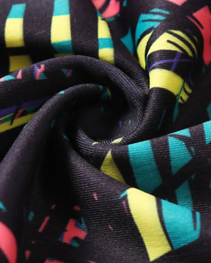 Printed Wide Waistband Active Leggings with Stirrups - Trendsi