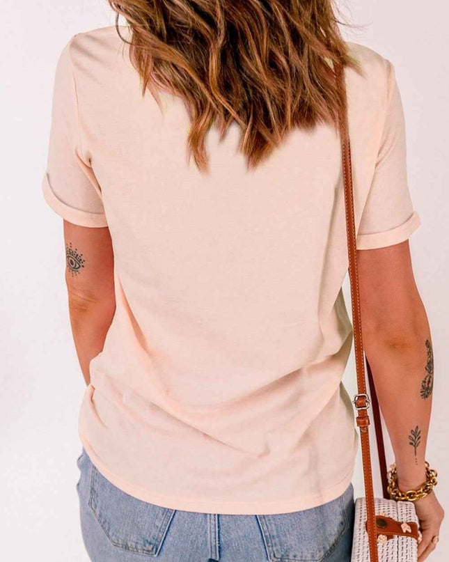 Rabbit Graphic Easter Tee Shirt - Trendsi