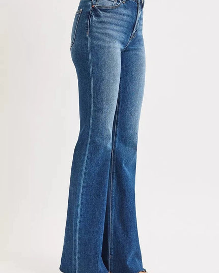 RISEN High Rise Flare Jeans - Trendsi