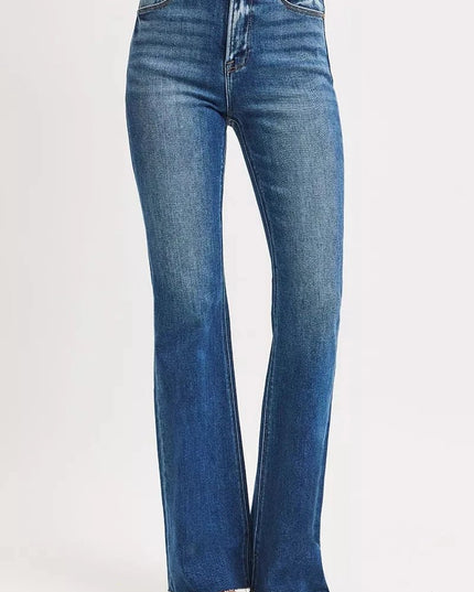 RISEN High Rise Flare Jeans - Trendsi