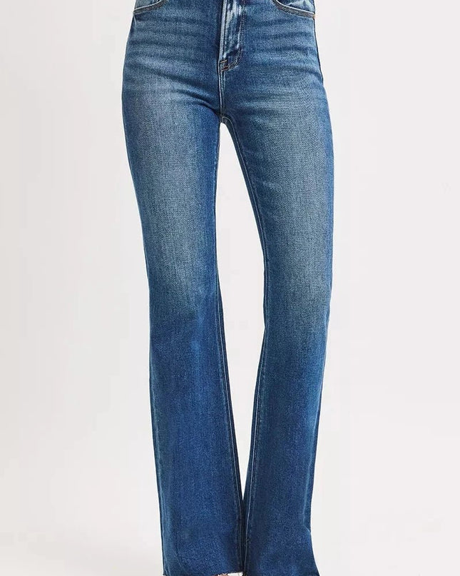 RISEN High Rise Flare Jeans - Trendsi