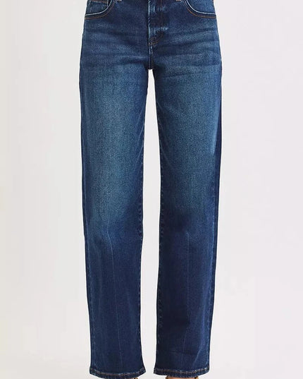 RISEN Mid Rise Wide Baggy Jeans - Trendsi