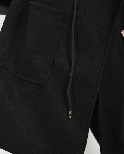 Roll Tab Sleeve Drawstring Waist Open Front Trench Coat Jacket - n/a - Moda