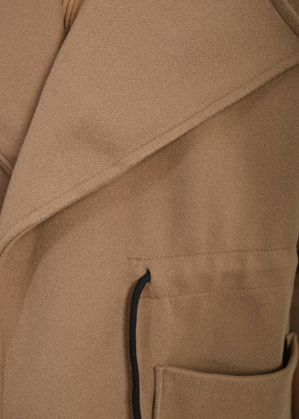 Roll Tab Sleeve Drawstring Waist Open Front Trench Coat Jacket - n/a - Moda