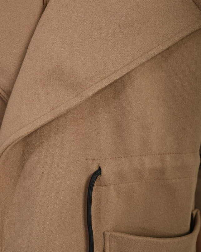 Roll Tab Sleeve Drawstring Waist Open Front Trench Coat Jacket - n/a - Moda