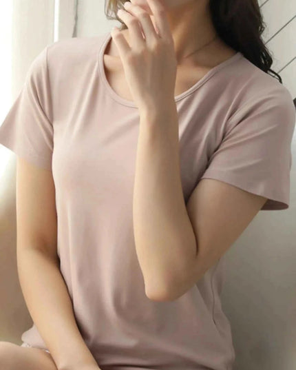 Round Neck Short Sleeve T-Shirt - Trendsi