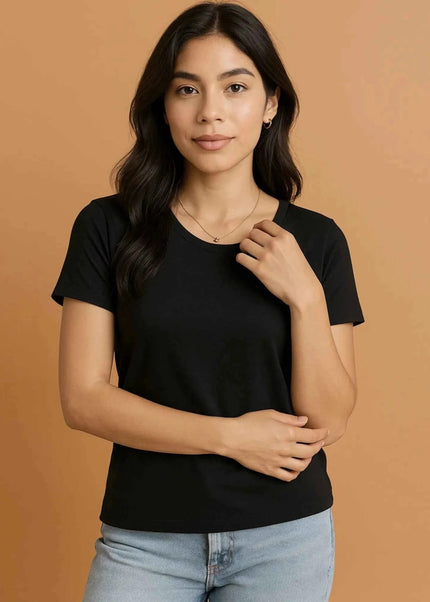 Round Neck Short Sleeve T-Shirt - Trendsi