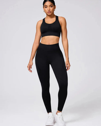Round Neck Wide Strap Tank and Leggings Active Set - Trendsi