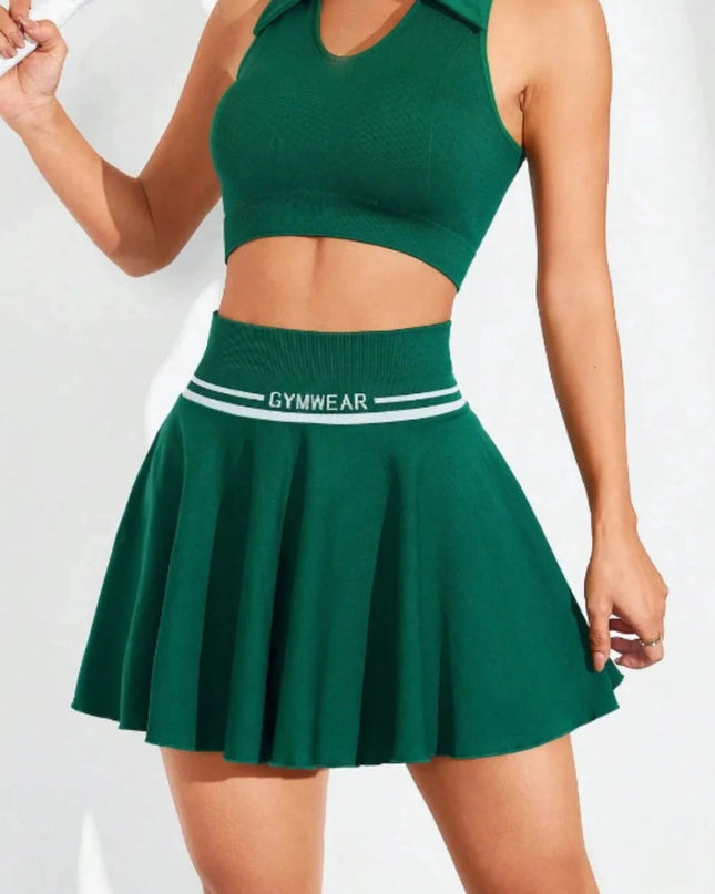 Ruched High Waist Mini Active Skirt - Trendsi