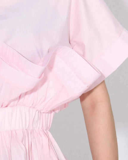 Ruffle Peplum Button - Down Shirt - Trendsi