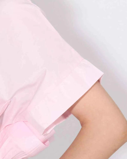 Ruffle Peplum Button - Down Shirt - Trendsi