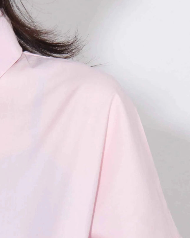 Ruffle Peplum Button - Down Shirt - Trendsi