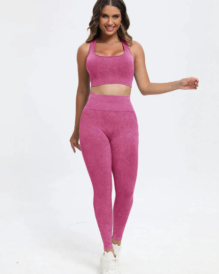 Scoop Neck Wide Strap Top and Pants Active Set - Trendsi