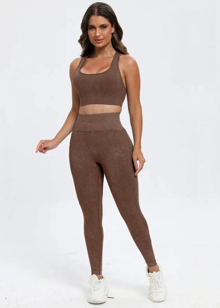 Scoop Neck Wide Strap Top and Pants Active Set - Trendsi