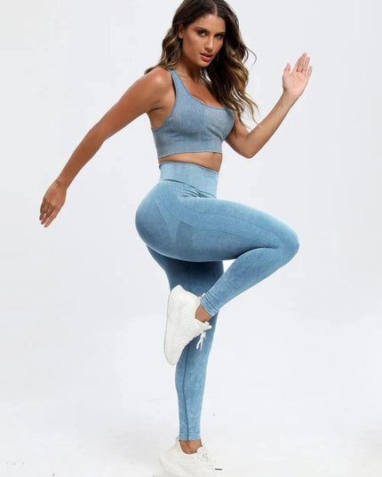 Scoop Neck Wide Strap Top and Pants Active Set - Trendsi