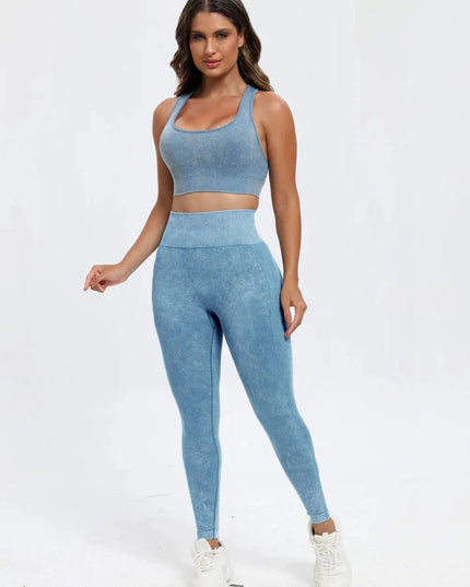 Scoop Neck Wide Strap Top and Pants Active Set - Trendsi