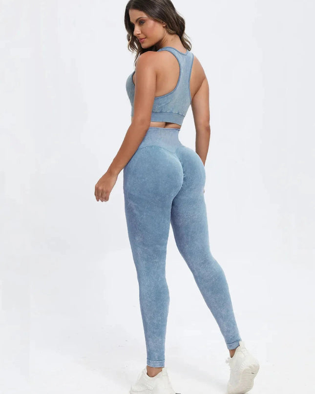 Scoop Neck Wide Strap Top and Pants Active Set - Trendsi