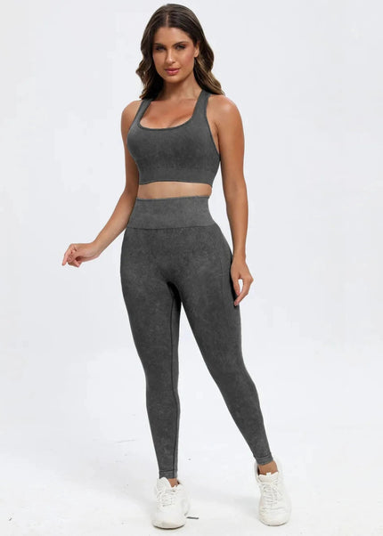 Scoop Neck Wide Strap Top and Pants Active Set - Trendsi