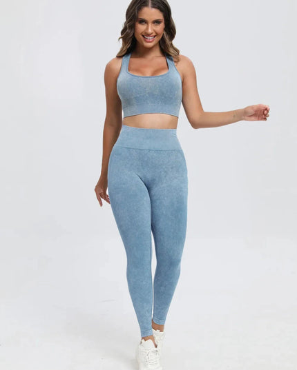 Scoop Neck Wide Strap Top and Pants Active Set - Trendsi