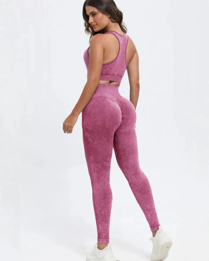 Scoop Neck Wide Strap Top and Pants Active Set - Trendsi