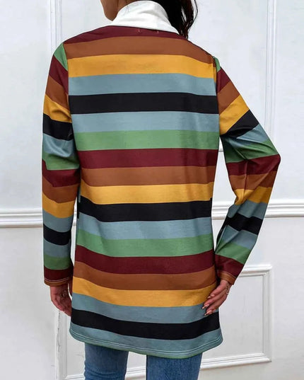 Shiny Color Block Open Front Cardigan - Trendsi