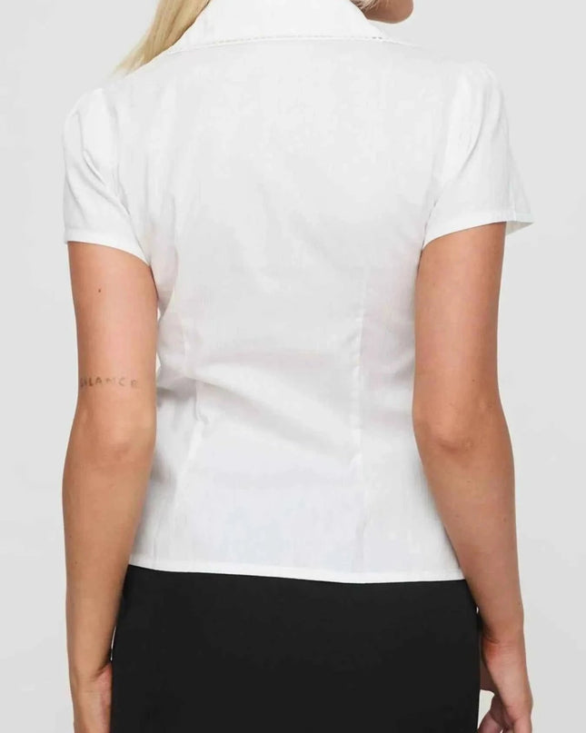 Short Sleeve Button - Up Shirt for Effortless Style and Comfort - Trendsi