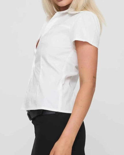 Short Sleeve Button - Up Shirt for Effortless Style and Comfort - Trendsi