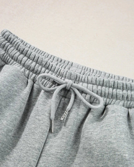 Side Striped Round Neck Top and Pants Active Set - Trendsi