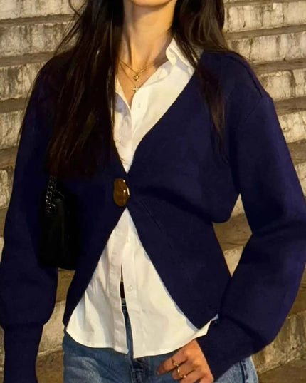 Single - Button Knit Cardigan - Trendsi