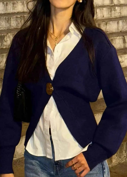 Single - Button Knit Cardigan - Trendsi
