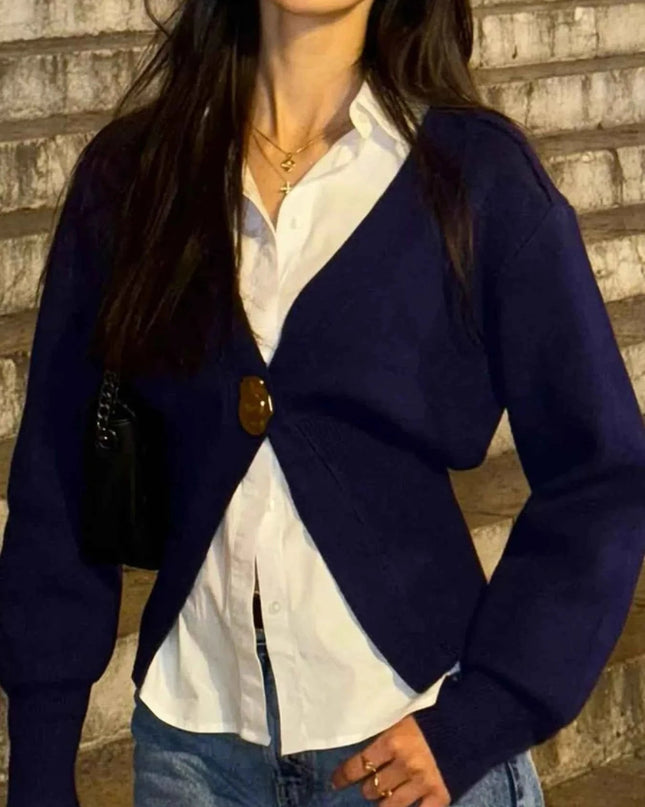 Single - Button Knit Cardigan - Trendsi