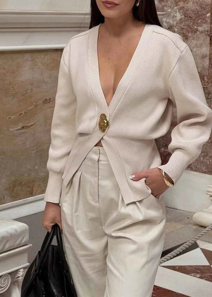 Single - Button Knit Cardigan - Trendsi