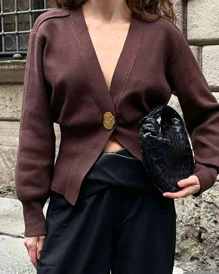 Single - Button Knit Cardigan - Trendsi