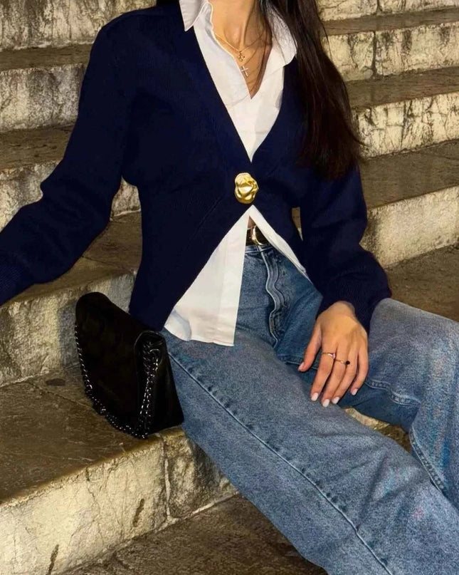 Single - Button Knit Cardigan - Trendsi