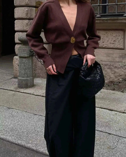 Single - Button Knit Cardigan - Trendsi