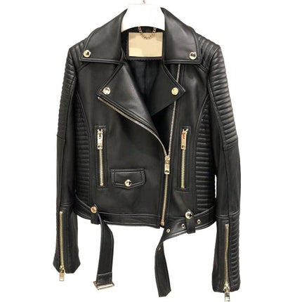 Sleuve Luxury Genuine Leather Jacket Women - Womens Leather Jacket - Inland Leather Co.