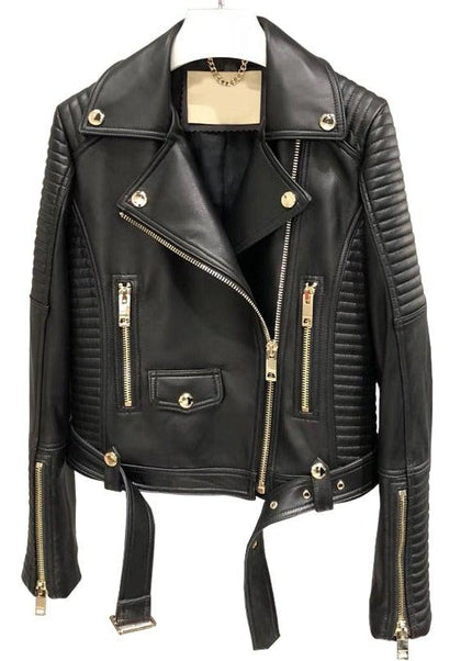 Sleuve Luxury Genuine Leather Jacket Women - Womens Leather Jacket - Inland Leather Co.