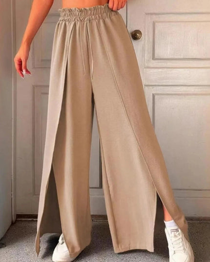 Slit Wide Leg Pants - Trendsi
