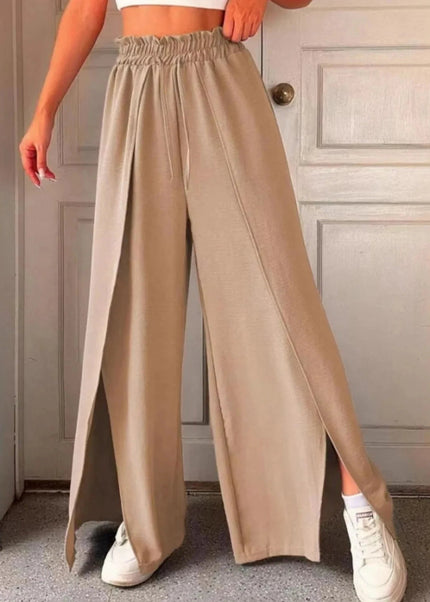 Slit Wide Leg Pants - Trendsi