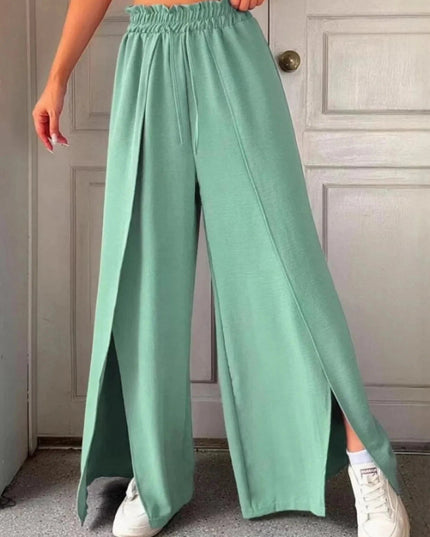 Slit Wide Leg Pants - Trendsi