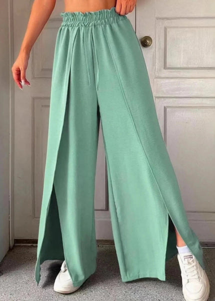 Slit Wide Leg Pants - Trendsi