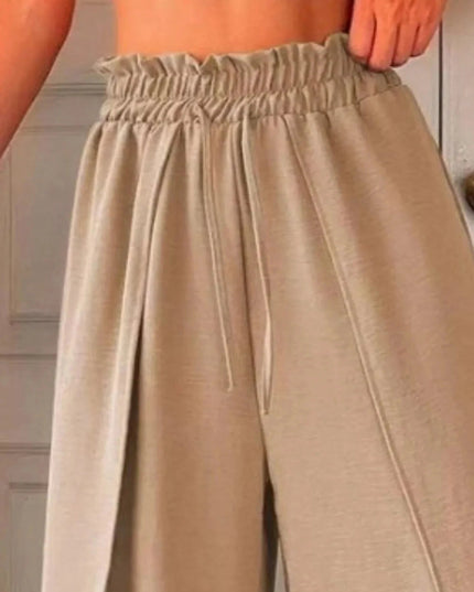 Slit Wide Leg Pants - Trendsi